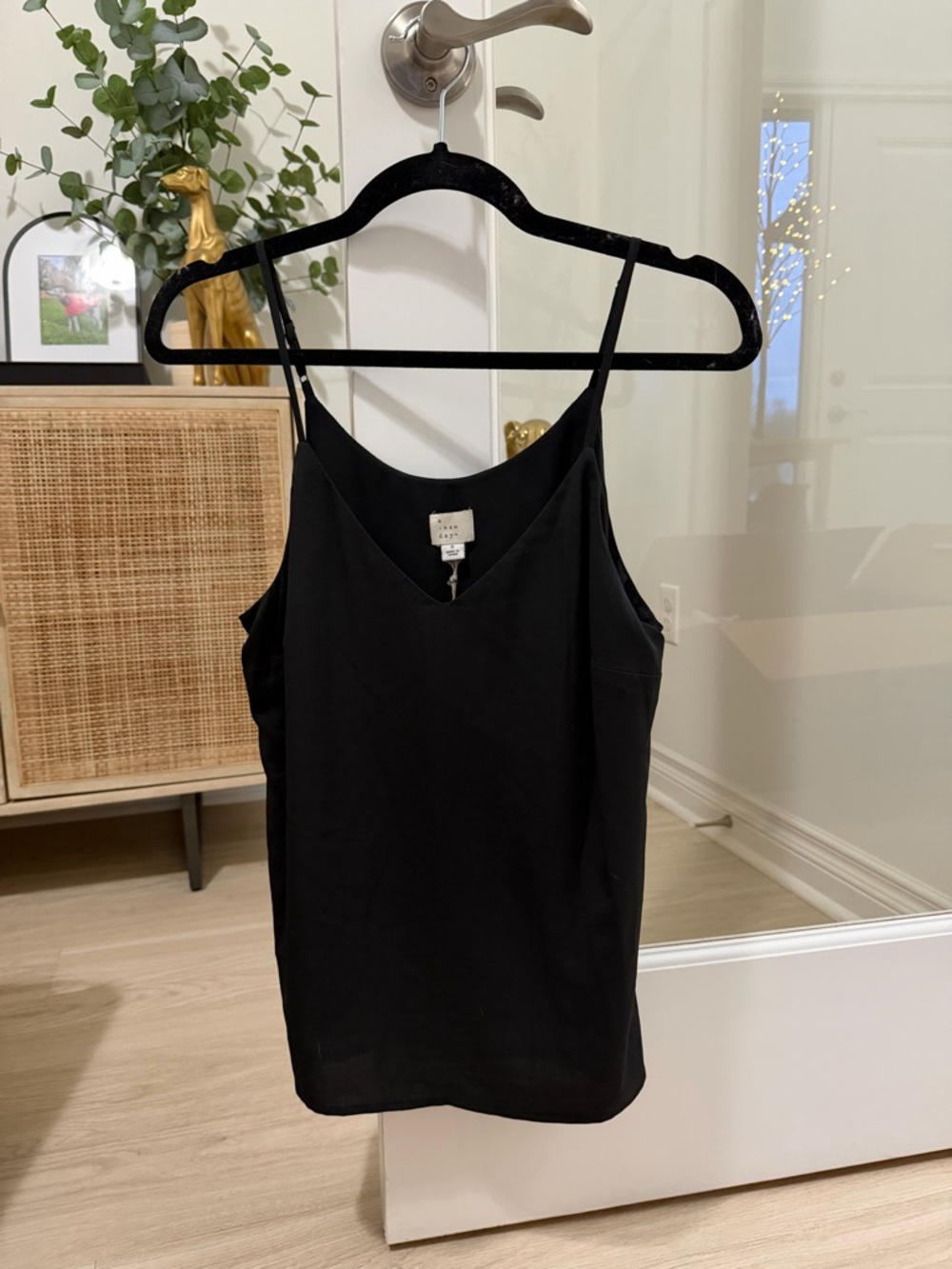 NWT a new day Black V-Neck Camisole Tank